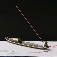 Porta bastoncini di incenso per pescatori, bruciatore di incensi, raccogli cenere, supporto per incenso (barca da pesca)