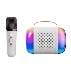 Y5 1 Microfono Altoparlante Bluetooth portatile Audio karaoke wireless per casa ed esterno (bianco)