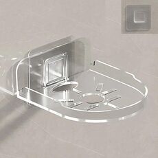 Staffa per telecamera montata a parete Traceless Scaffale per router di sorveglianza domestico senza perforazione (trasparente)