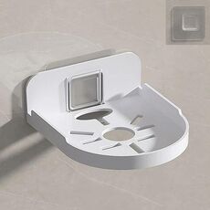 Mensola per router di sorveglianza domestica senza perforazione con staffa per telecamera montata a parete Traceless (bianco)