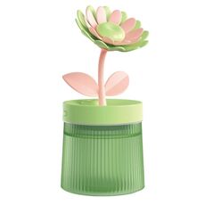 Umidificatore per aromaterapia USB con luce colorata idratante spray per fiori, colore: verde girasole