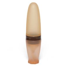 Cucchiaio per pasta di riso in silicone per bambini, spremere l'alimentazione, paletta morbida, stoviglie per alimenti complementari per bambini (marrone)