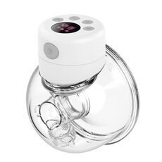 Tiralatte elettrico silenzioso indossabile portatile intelligente di grande capacità con schermo LCD S12, colore: bianco