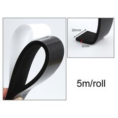 Strisce di schiuma da 5 m, 2 cm di larghezza e 3 mm di spessore, con nastro adesivo in schiuma ad alta densità a cellule chiuse, per porte e finestre.