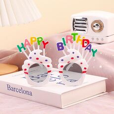 2 pezzi di occhiali da festa per bambini cappelli copricapo compleanno decorazioni fotografiche, consegna modello casuale, specificazione: occhiali