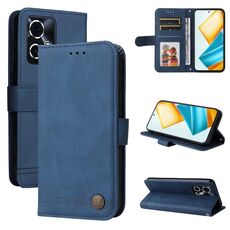 Per Honor 90 GT Skin Feel Life Tree Custodia in pelle con bottoni in metallo (blu)