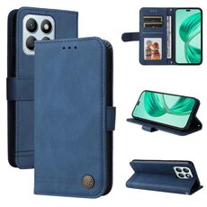 Per Honor X8b Skin Feel Life Tree Custodia in pelle con bottoni in metallo (blu)