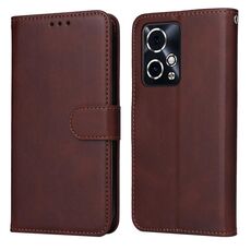 Custodia per telefono in pelle flip con texture classica in vitello per Honor 90 GT (marrone)