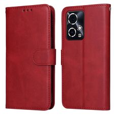 Custodia per telefono in pelle flip con texture classica in vitello per Honor 90 GT (rossa)
