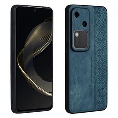 Custodia per telefono con sensazione di pelle in rilievo 3D per vivo S18 AZNS (verde scuro)