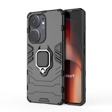 Per vivo iQOO Neo9 Pro / Neo9 custodia antiurto per PC + supporto in TPU (nera)
