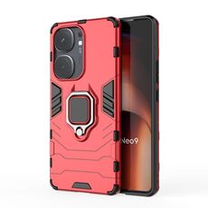Per vivo iQOO Neo9 Pro / Neo9 custodia antiurto per PC + supporto in TPU (rosso)