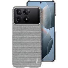 Per Xiaomi Poco X6 Pro 5G/Redmi K70E 5G serie imak Ruiyi Texture in tessuto PU + custodia per telefono PC (grigio chiaro)