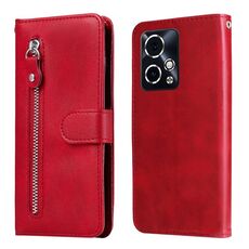 Custodia per cellulare in pelle con cerniera alla moda per Honor 90 GT (rossa)