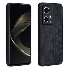 Custodia per telefono con sensazione di pelle in rilievo AZNS 3D per Honor 90 GT (nera)