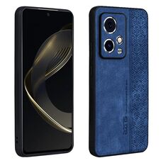 Custodia per telefono con sensazione di pelle in rilievo AZNS 3D per Honor 90 GT (blu zaffiro)