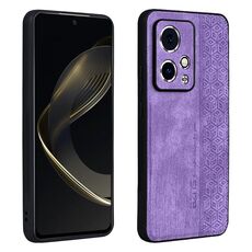 Custodia per telefono con sensazione di pelle in rilievo AZNS 3D per Honor 90 GT (viola)
