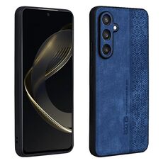 Per Samsung Galaxy S24+ 5G AZNS Custodia per telefono con sensazione di pelle in rilievo 3D (blu zaffiro)