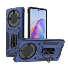 Custodia per telefono PC ibrida TPU Camshield Robot per Honor X40 5G (blu)