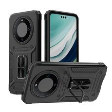 Custodia per telefono PC ibrida TPU Camshield Robot per Honor X50 5G (nera)