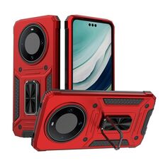 Custodia per telefono PC ibrida TPU Camshield Robot per Honor X50 5G (rossa)