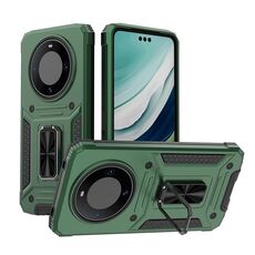 Custodia per telefono PC ibrida TPU Camshield Robot per Honor X50 5G (verde)