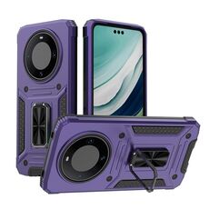 Custodia per telefono PC ibrida TPU Camshield Robot per Honor X50 5G (viola)