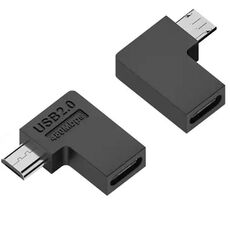 Trasmissione di ricarica dati con adattatore da tipo C femmina a micro USB maschio, specifica: piega a sinistra da tipo C femmina a micro maschio