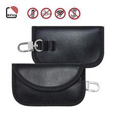 Borsa anti-radiazioni in pelle PU RFID per cellulare, chiave per auto, protezione segnale, 11 x 6,5 cm