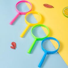 Lente d'ingrandimento colorata per bambini, 4 pezzi, da 60 mm, in plastica portatile, consegna casuale a colori