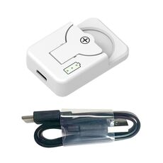 Caricabatterie universale per batteria a bottone LIR2032/2450 da 4,2 V (bianco con cavo)