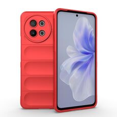 Per vivo S18E 5G Magic Shield TPU + custodia per telefono in flanella (rossa)