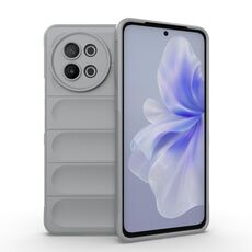 Per vivo S18E 5G Magic Shield TPU + custodia per telefono in flanella (grigio)