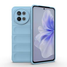 Per vivo S18E 5G Magic Shield TPU + custodia per telefono in flanella (azzurro)