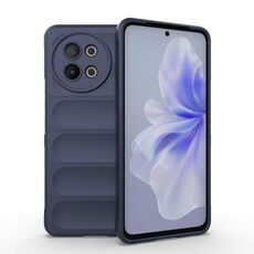 Per vivo S18E 5G Magic Shield TPU + custodia per telefono in flanella (blu scuro)
