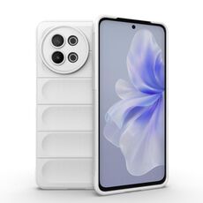 Per vivo S18E 5G Magic Shield TPU + custodia per telefono in flanella (bianca)