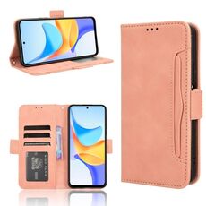 Custodia per telefono in pelle con texture di vitello per Honor Play 50 Plus (rosa)