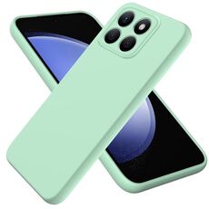 Custodia per telefono antiurto in silicone liquido di colore puro per Honor X8b (verde)
