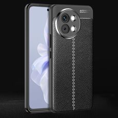 Custodia per telefono in TPU antiurto con texture Litchi per vivo S18e (nera)