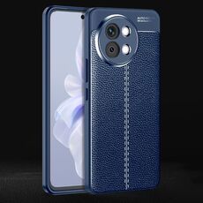 Custodia per telefono in TPU antiurto con texture Litchi per vivo S18e (blu)