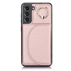 Per Samsung Galaxy S22+ 5G YM007 Custodia per porta carte con anello Skin Feel Custodia per telefono (oro rosa)