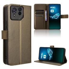 Custodia in pelle per ASUS ROG Phone 8 Pro Diamond Texture (marrone)