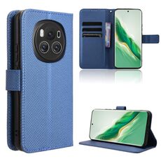 Custodia per telefono in pelle con texture diamante Honor Magic6 5G (blu)