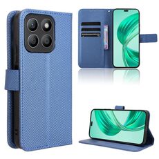 Custodia per cellulare in pelle con texture diamante per Honor X8b 4G (blu)
