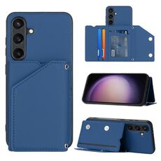 Per Samsung Galaxy S24+ 5G Skin Feel PU + TPU + custodia per telefono con slot per schede PC (blu reale)
