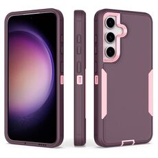 Per Samsung Galaxy S24+ 5G 2 in 1 custodia magnetica per PC + TPU (viola rosso+rosa)