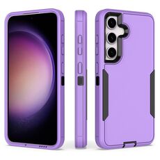 Per Samsung Galaxy S24+ 5G 2 in 1 custodia magnetica per PC + TPU (viola+nero)