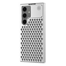 Per Samsung Galaxy S24+ 5G R-JUST RJ58 Custodia per telefono con raffreddamento in metallo per aromaterapia (argento)