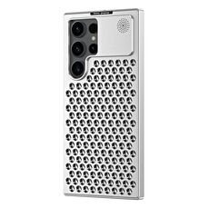 Custodia per telefono con raffreddamento in metallo per aromaterapia R-JUST RJ58 per Samsung Galaxy S22 Ultra 5G (argento)