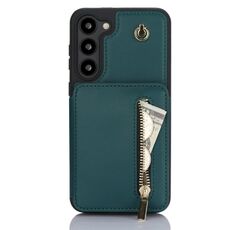 Per Samsung Galaxy S23+ 5G YM006 Custodia per telefono con cerniera Skin Feel con doppio cordino (verde)